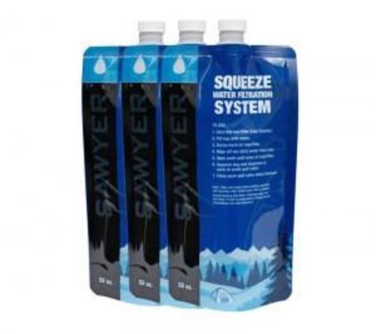 Sawyer 32oz (1 Litre) Squeezable Pouch 3 pack